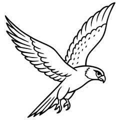 A noble falcon soaring through the sky with wings outstretched logo icon