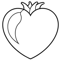 heart with leaf logo icon vector illustration