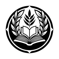 illustration of a book logo icon vector