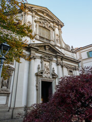 Historic buildings along via Verdi in Milan - 791923793