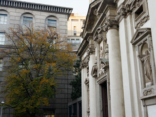 Historic buildings along via Verdi in Milan - 791923797