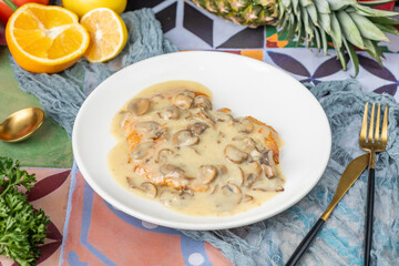 pasta with mushrooms and cheese