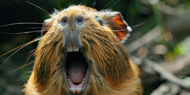 Guinea Pig Dental Malocclusion: The Drooling and Weight Loss - Picture a guinea pig with highlighted teeth showing misalignment, experiencing drooling and weight loss