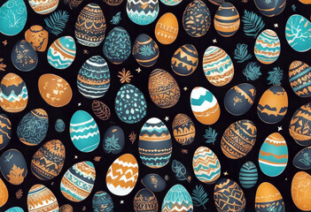 'easter egg black painted pattern vector background Texture Art Illustration Concept Gift Creative Card Color Holiday Drawing Colorful Ornament Cover Shape SeasonVector Texture Isolated Art Easter'
