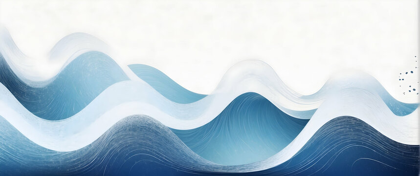 Gentle and harmonizing, rhythmic blue waves evoke calmness and serenity, hinting at stability and reliability