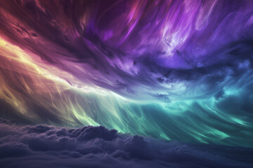 An image depicting unique atmospheric phenomena such as auroras, storms, or cloud patterns, highlighting the dynamic and ever-changing nature of Earth's atmosphere - Generative AI - obrazy, fototapety, plakaty