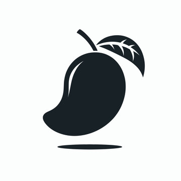 recommend clip art: mango silhouette vector illustration White Background