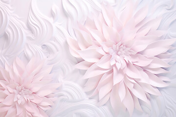 Fototapeta premium Beautiful flowers are made in soft colors and blurred style for the background. A pastel-colored gradient. Fashion color trends. Soft focus