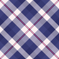 Carpet texture vector textile, apartment plaid background fabric. France seamless tartan pattern check in blue and lavender blush colors.