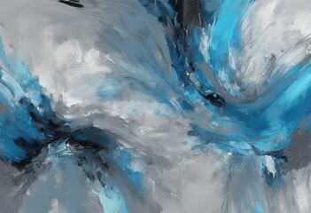 'Blue Sea Abstract Painting Grey Painting background Blue Art'
