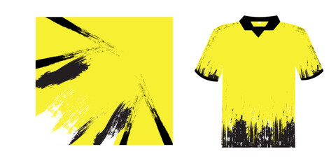 Black Yellow grunge brush sport sublimation jersey design abstract stripes striking background sport football basketball netball splash splash modern baseball.