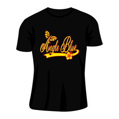 t-shirt with a message angle blue birds