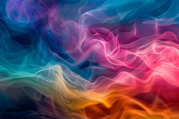 Fotobehang Abstract thick background with patches of colorful smoke. © Maryna