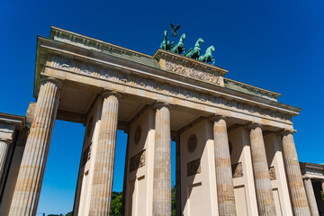Brandenburg Gate, a monument in Berlin, Germany