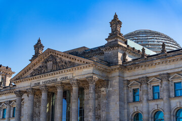 Fototapeta na wymiar Reichstag Building, a legislative government building in Berlin, Germany