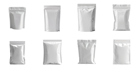 Empty banner snack bag packaging png for advertising.