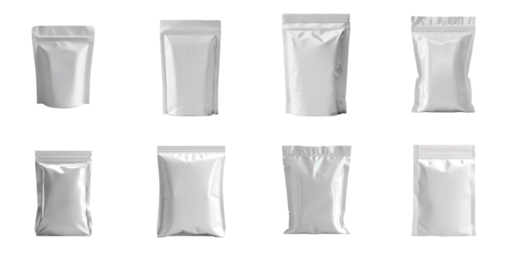 Empty banner snack bag packaging png for advertising.