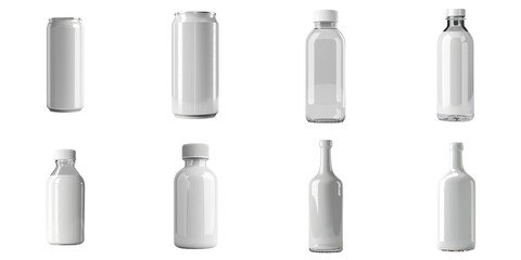 Mock up bottle and drink packaging png for promote product advertisement.