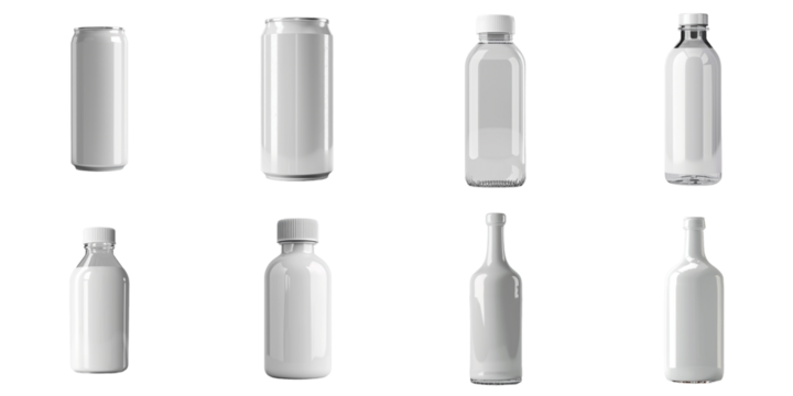 Mock up bottle and drink packaging png for promote product advertisement.