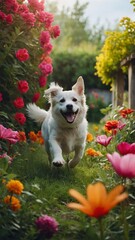 dog in the garden