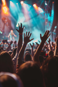 crowd at the concer summer music festival. High quality photo