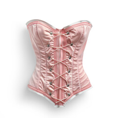 Coquette style of corset pastel pinks collection isolated on a transparent background 
