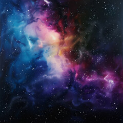 Naklejka premium Galactic Reverie Vibrant Nights in the Celestial Symphony