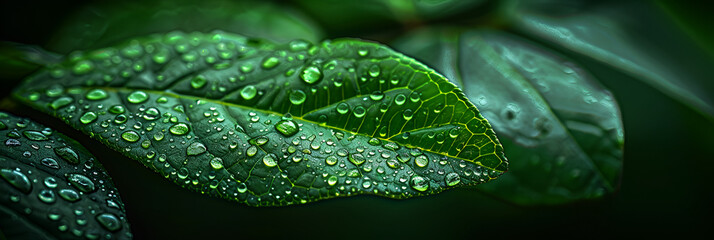 Green Leaf in Close-Up Photography,
Green Leaves With Water Drops
