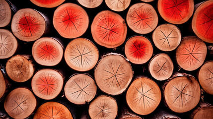 wood logs background. texture of wooden logs.