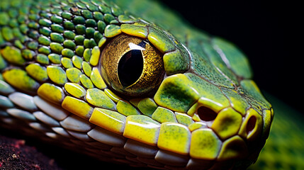 close up portrait of a red snake
