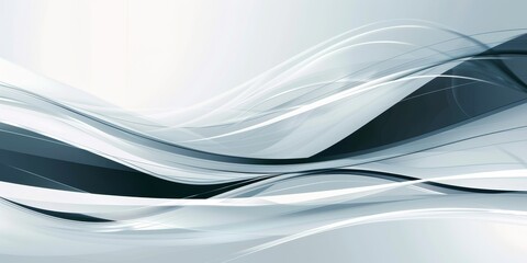 Obraz premium A wave of white and black colors