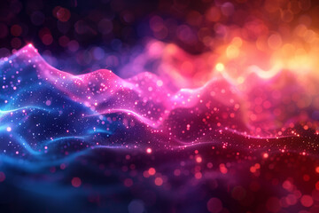 abstract digital vibrant wavy background - Powered by Adobe