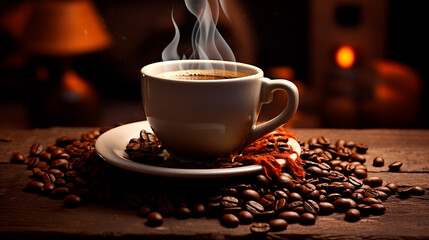 a cup of coffee with a flower