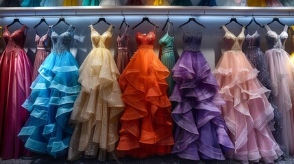 Elegant Formal Dresses in Luxury Boutique Generative AI