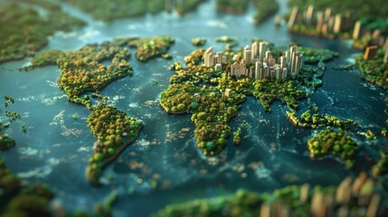 Craft a visual narrative showcasing the global commitment to protection