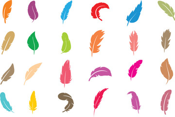 Feather icons set. Editable vector Feather icons. Easy to reuse in designing logo, poster, flyer and banner by changing color or size. eps 10.
