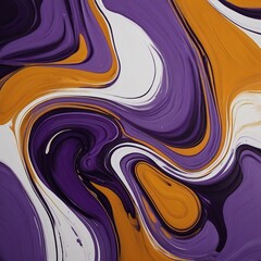 Abstract background of purple and yellow paint splashes on a white background