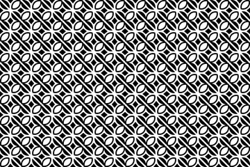 Abstract seamless repeating pattern. Black and white seamless geometric textile pattern. Abstract mosaic tile wallpaper decor.