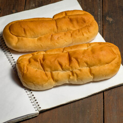 Fresh butter buns for breakfast isolated,Sweet  butter bun background. 