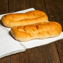 Fresh butter buns for breakfast isolated,Sweet  butter bun background. 