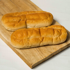Fresh butter buns for breakfast isolated,Sweet  butter bun background. 