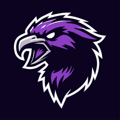 Raven Vector Sports Mascot Logo: Mysterious & Intimidating Team Emblem for Inspiring Victory