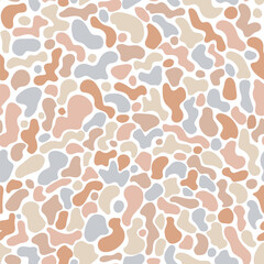 Natural shapes seamless Pattern. Stone Mosaic abstract background. Simple hand drawn illustration. Organic pastel colors. Pattern for cover, wallpaper, packaging, fabric