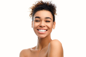 Radiant young african american woman with beautiful smile