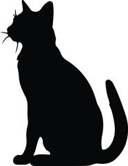 European Shorthair Cat silhouette