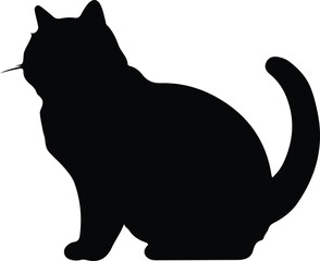 Exotic Shorthair Cat silhouette