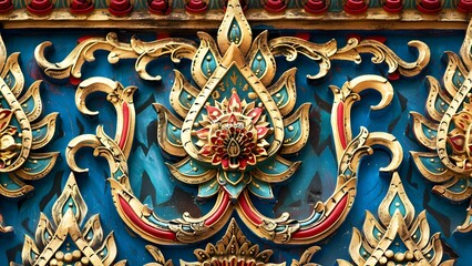 Thai Pattern background - obrazy, fototapety, plakaty