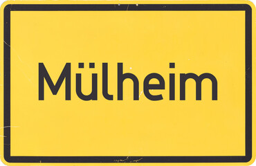 Ortsschild Mülheim - obrazy, fototapety, plakaty