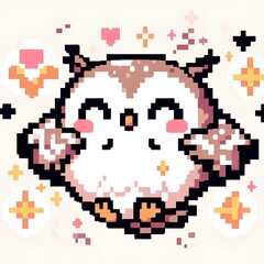 Cute pixel art owl