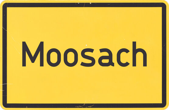 Ortsschild Moosach